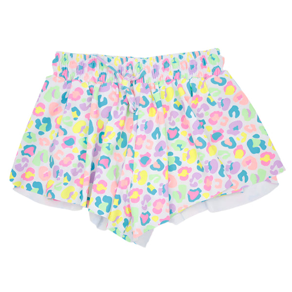 Neon Leopard Butterfly Flowy Shorts