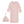 Pin Dot Pink Ruffle Placket Gown W/ Hat