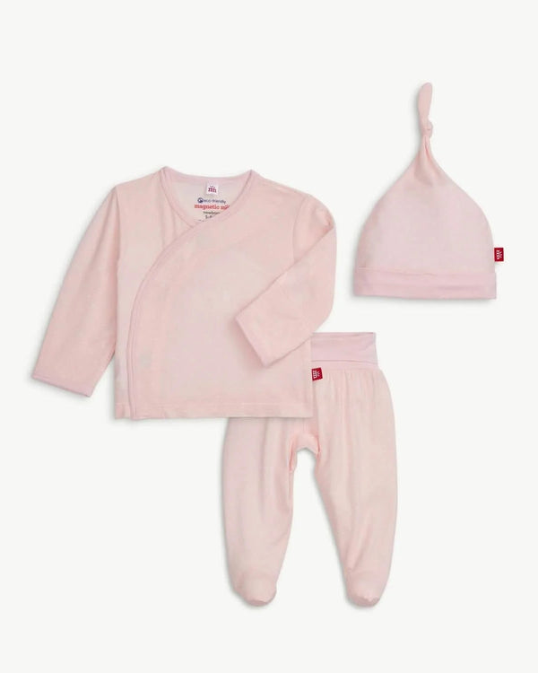 Pin Dot Pink Kimono Set W/ Hat