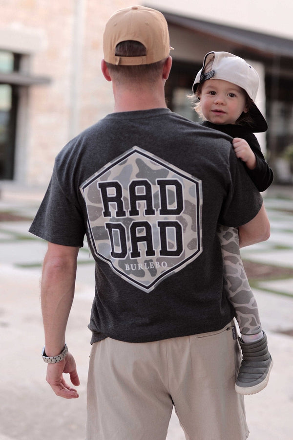 Rad Dad SS Tee- Heather Black