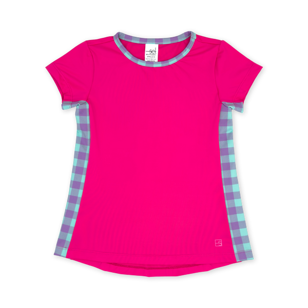 Bridget Basic T- Power Pink, Totally Precious Check