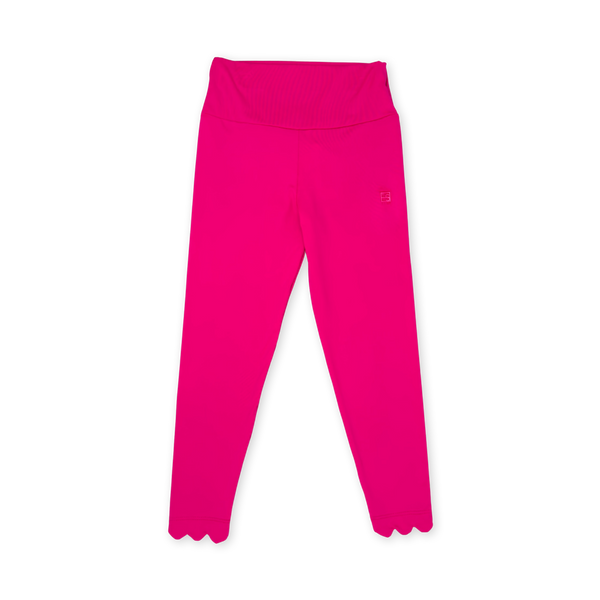 Sadie Scallop Legging- Power Pink