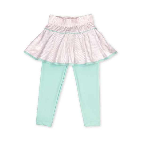 Mallory Legging Set- Cotton Candy Pink Ministripe, Cool Mint