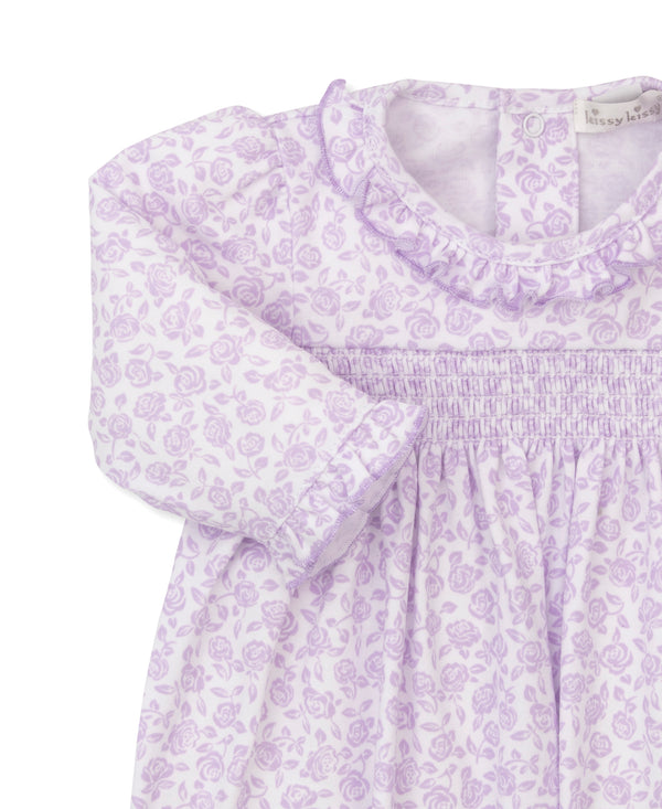 Summer Gardens Smocked Sack- Lilac