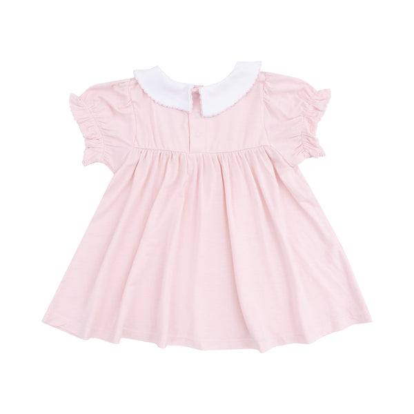 Pink Smocked Collar Dress W/ Bloomers