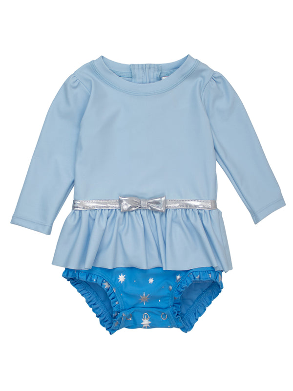 Glass Slipper Princess Bow Skirted LS One Piece