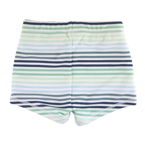 Shortie Swim Trunks- Coastal Stripes