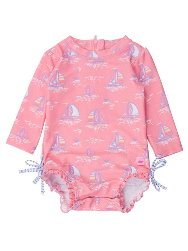 One Piece Rash Guard- Pink Seas The Day