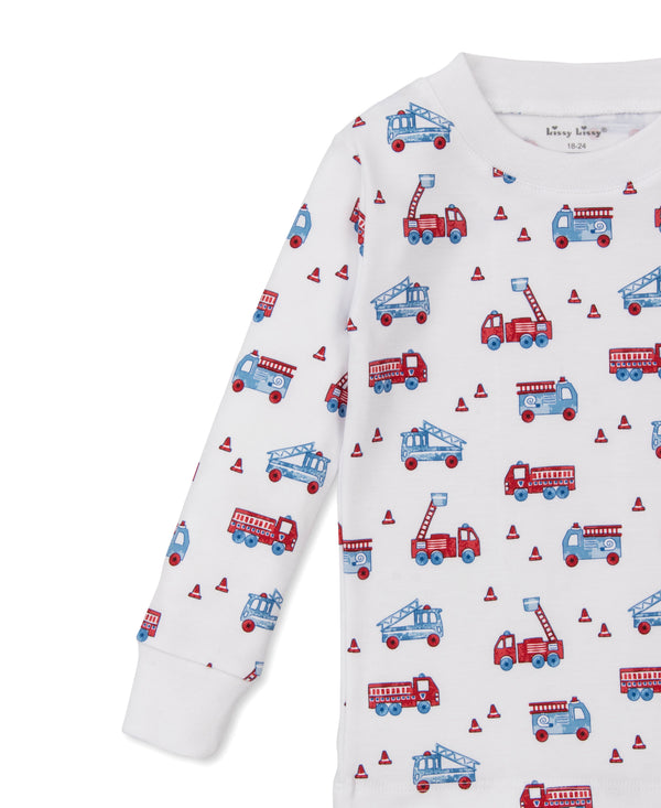 Flashing Firetrucks Pajama Set