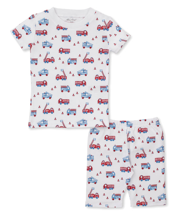 Flashing Firetrucks Short Pajama Set