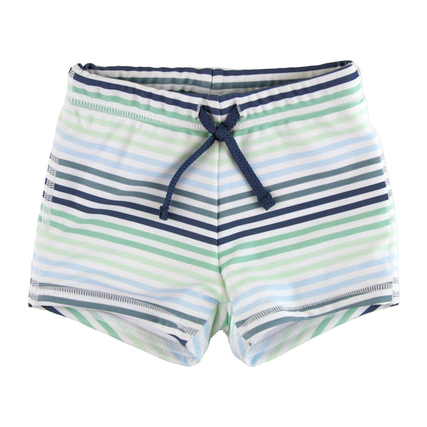 Shortie Swim Trunks- Coastal Stripes