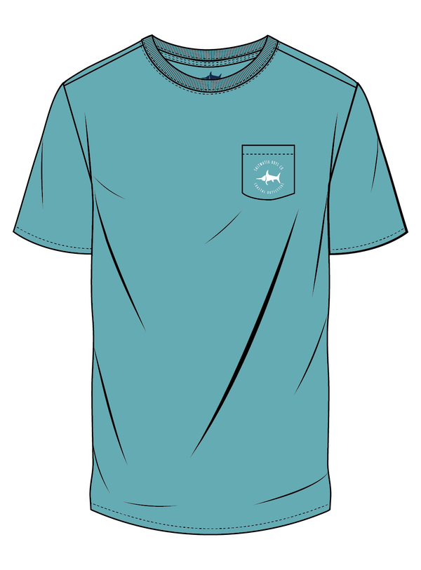 Crab SS Graphic Tee- Aqua