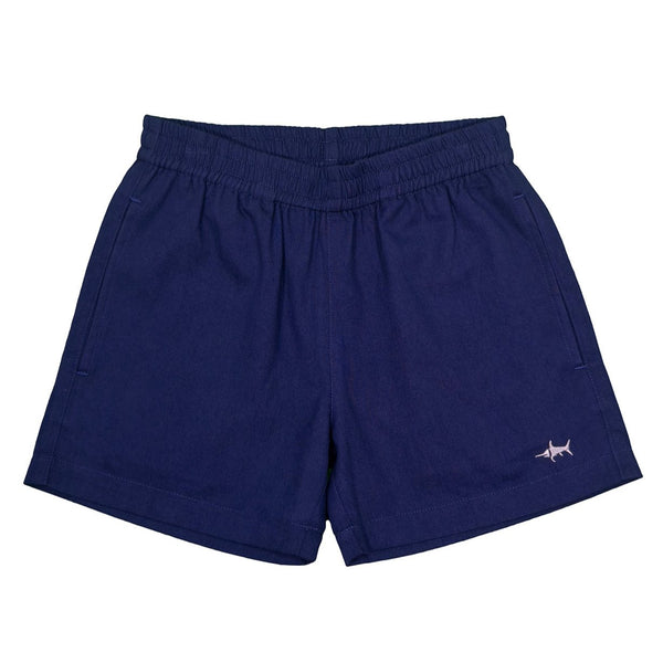 Naples Elastic Waist Shorts- Navy