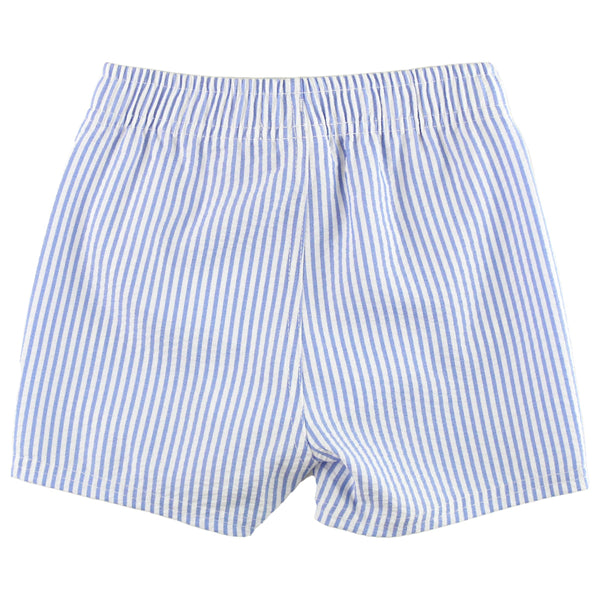 Swim Trunks- Periwinkle Blue Seersucker