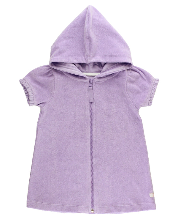 Terry Full-Zip Cover Up- Lavender