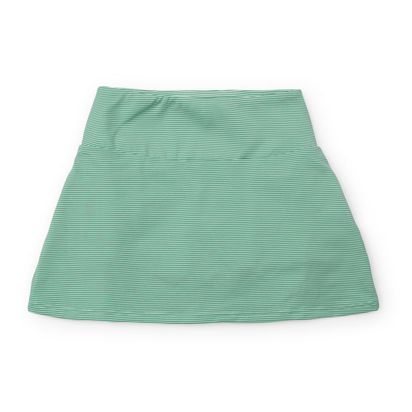 Margot Performance Skirt- Green And White Stripes