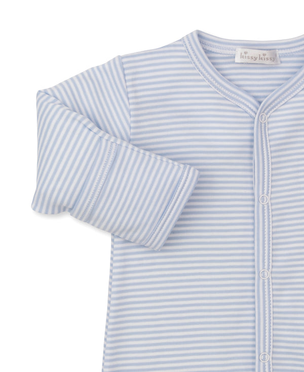 Saturday Regatta Footie- Light Blue Stripe