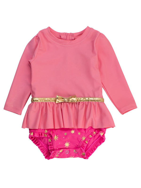 Sleeping Princess Bow Skirted LS One Piece