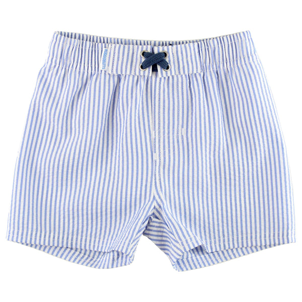 Swim Trunks- Periwinkle Blue Seersucker