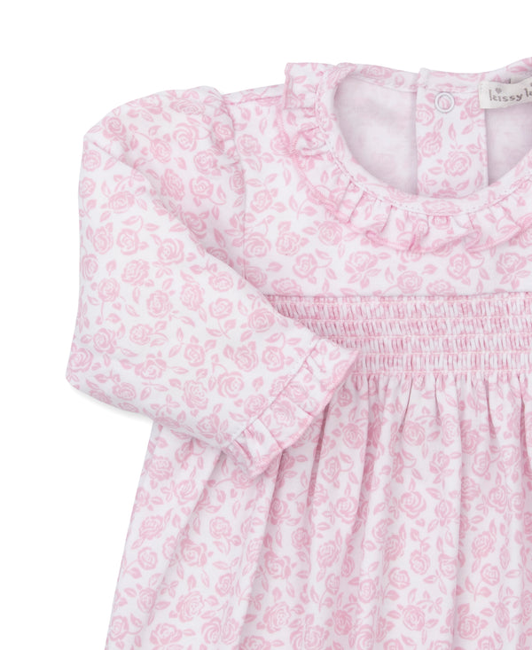 Summer Gardens Smocked Sack- Pink