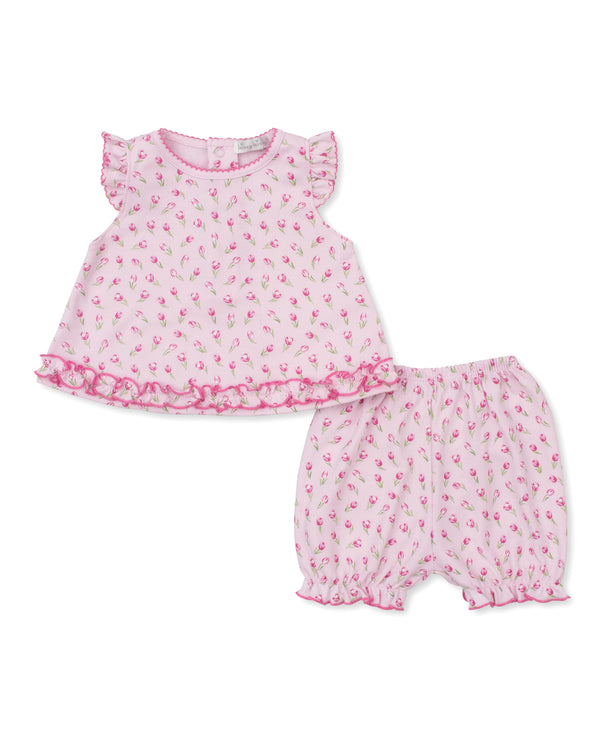 Tulip Blossoms Sunsuit Set - Pink