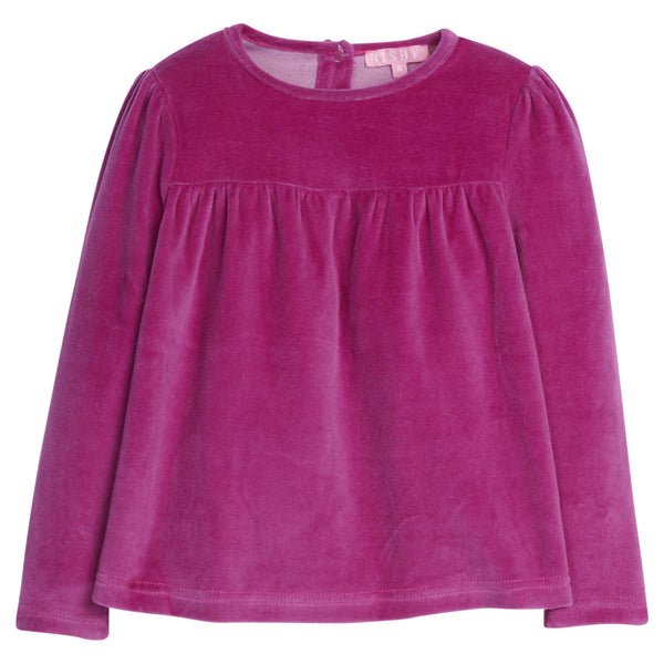 Lisle Top- Magenta Velour