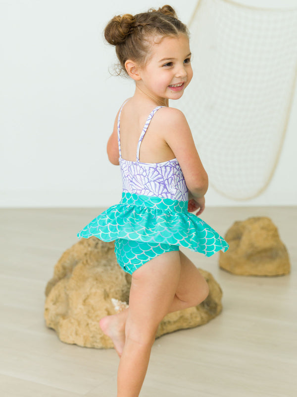 Big Bow Skirted One Piece- Magical Mermaid