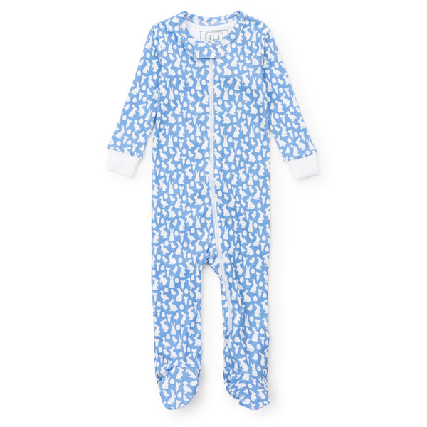 Parker Zipper Pajama-Blue Easter Time