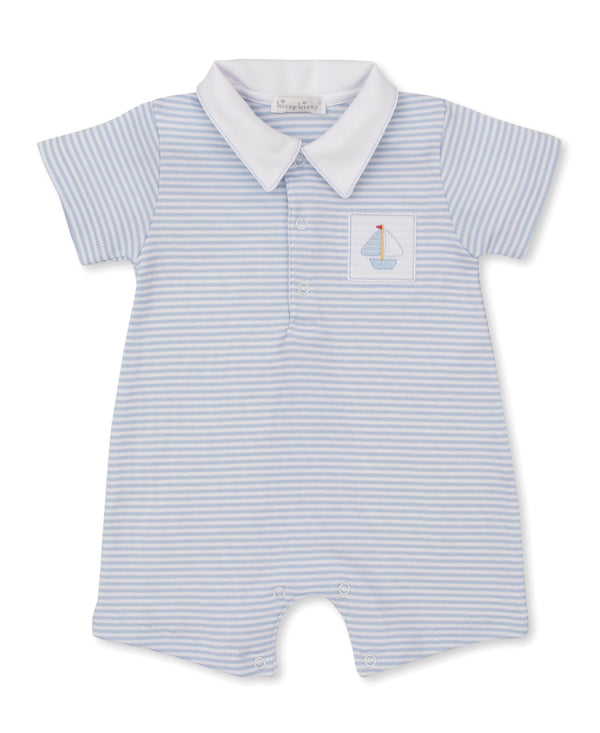 Saturday Regatta Playsuit- Light Blue Stripe