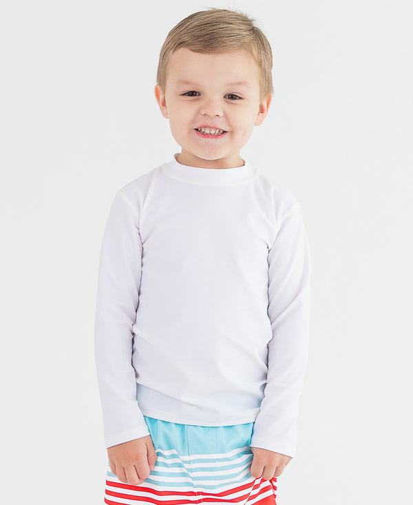 Long Sleeve Rash Guard- White