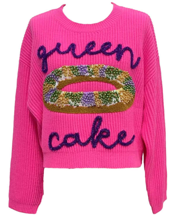 Queen Cake Sweater- Neon Pink (Women's)