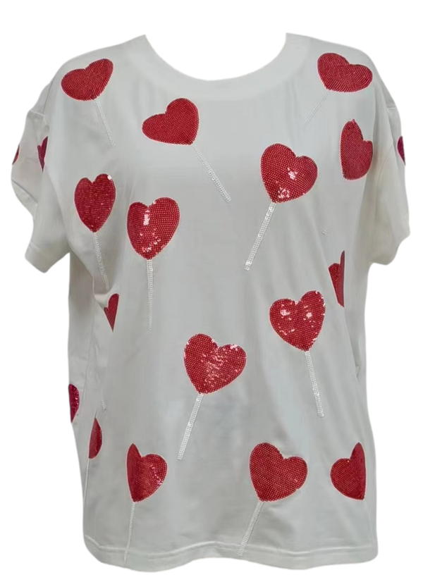 Heart Lollipop Tee- White