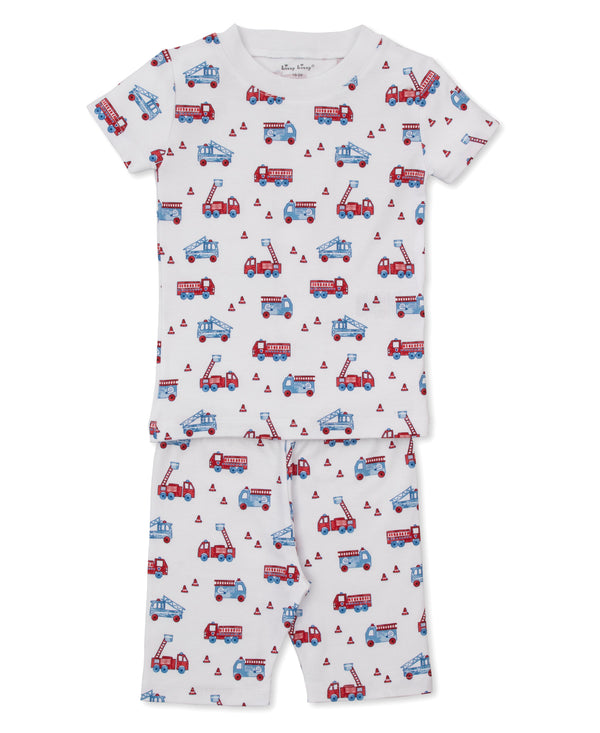 Flashing Firetrucks Short Pajama Set