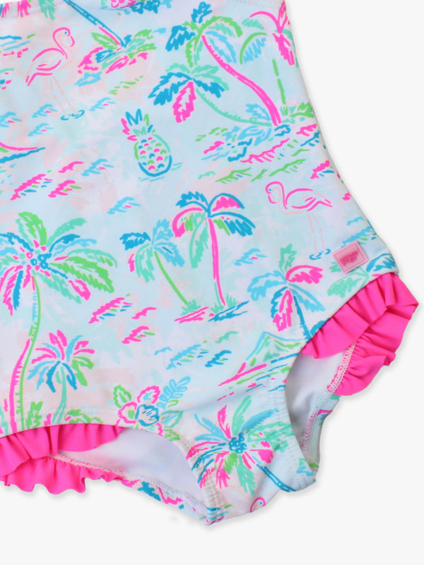 Tie Shoulder One Piece- Tropical Resort