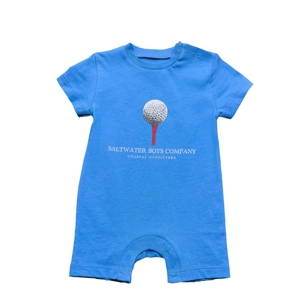 Golf Ball Romper- Parisian Blue