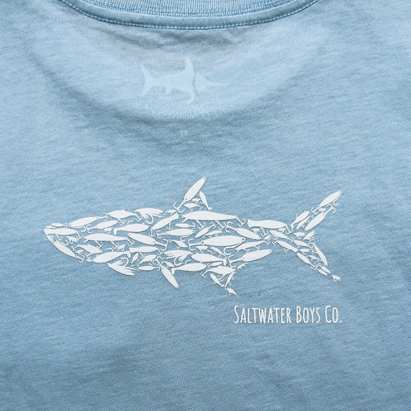 Shark SS Graphic Tee- Light Blue