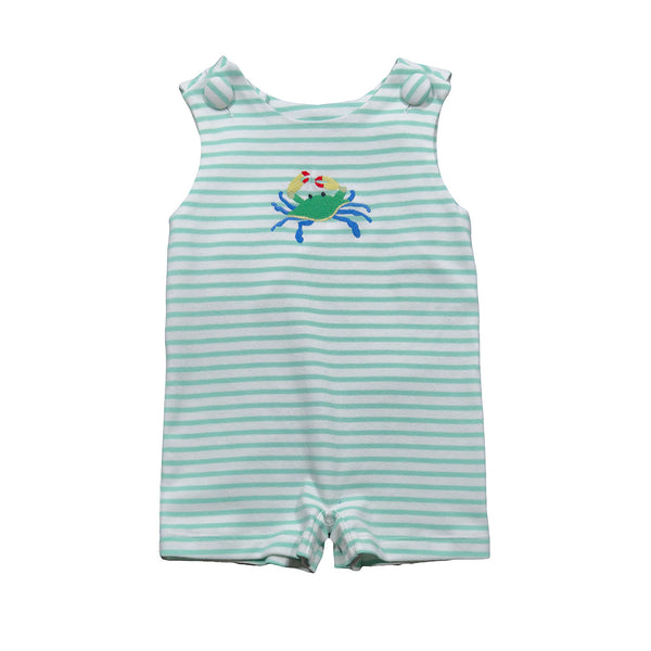 Crab Shortall- Mint Stripe