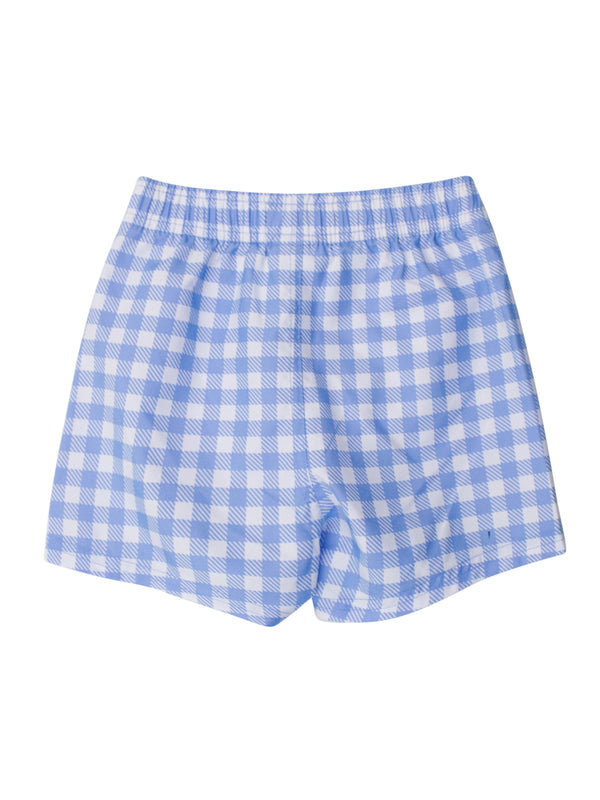 Swim Trunks- Periwinkle Blue Gingham