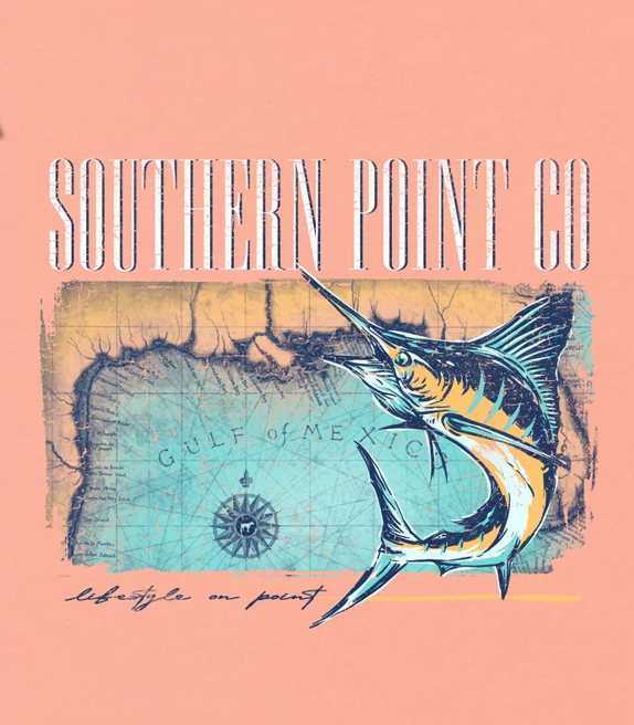 Youth Gulf Of Mexico Tee- Faded Salmon