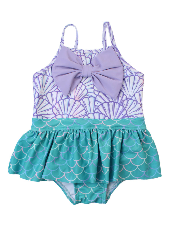 Big Bow Skirted One Piece- Magical Mermaid