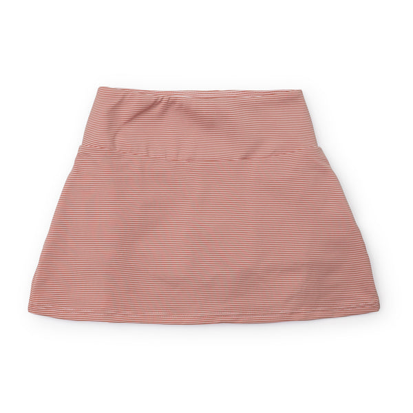 Margot Performance Skirt- Orange And White Stripes