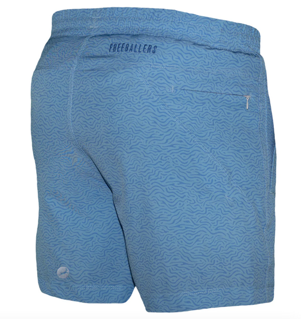 Sport Shorts- Light Blue Topo