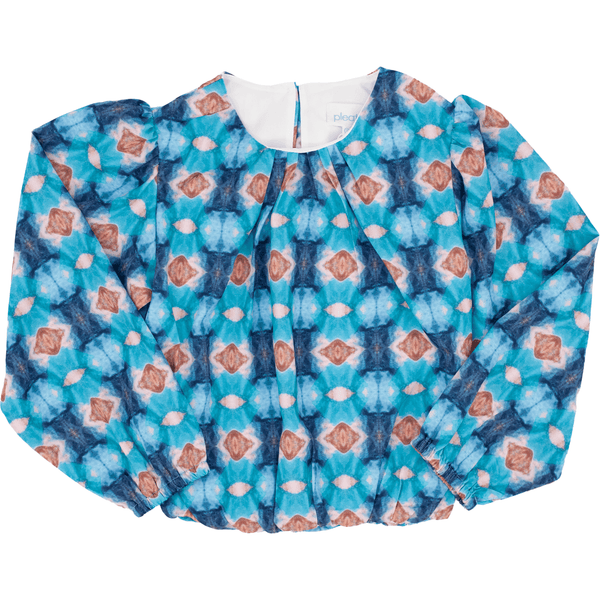 Wren Top- Blue/Brown