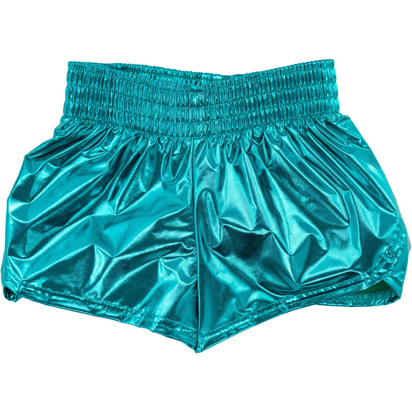 Steph Shorts Metallic- Teal