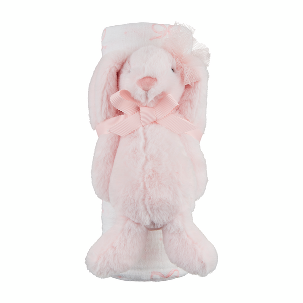 Bow Bunny Swaddle And Rattle