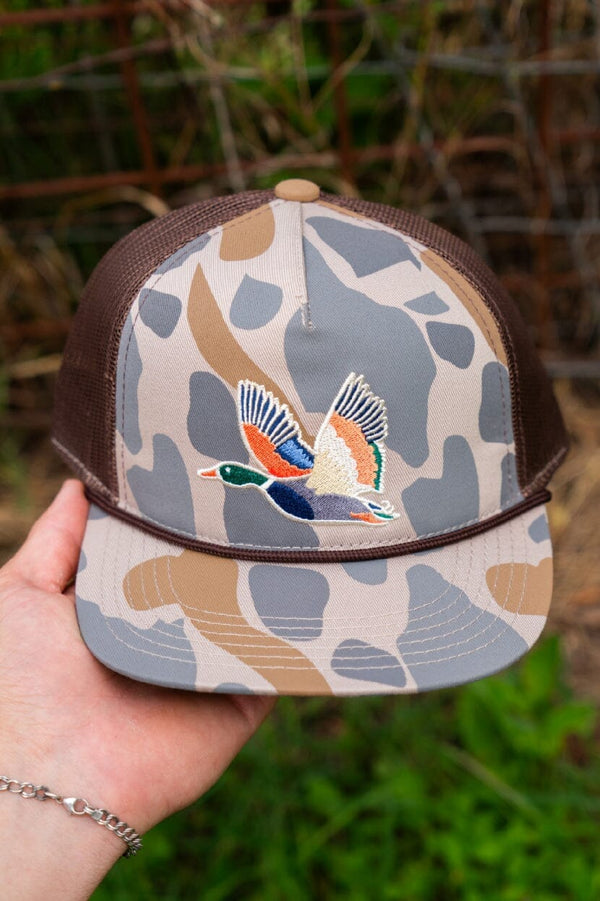 Youth Cap- Retro Camo Duck