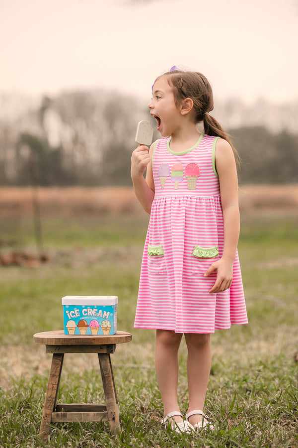 Ice Cream Applique Dress