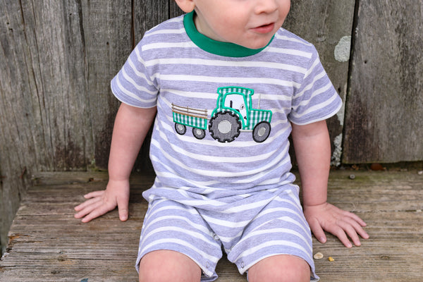 Tractor Applique Romper