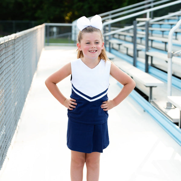 Cheer Uniform Skort Set- Navy/White