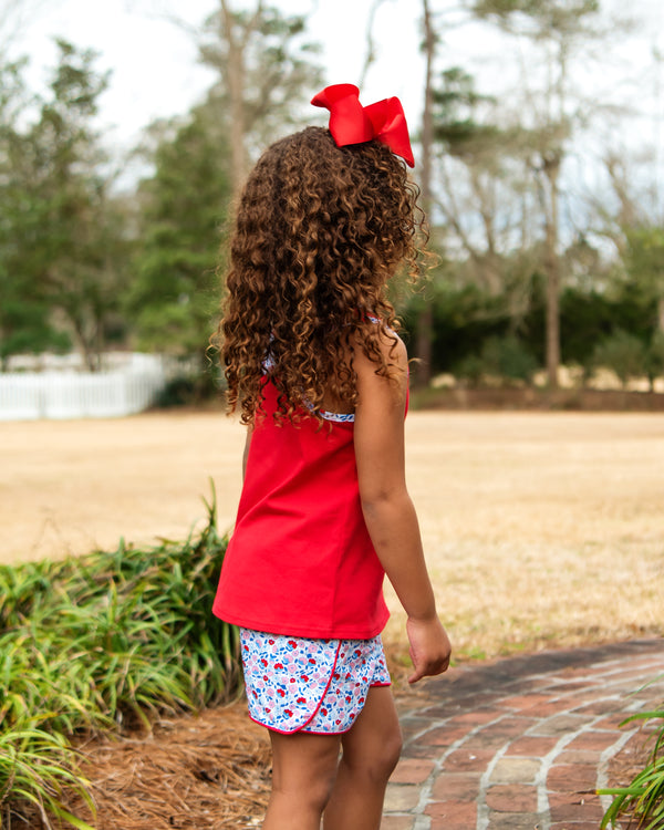 Sweet Land Of Liberty Floral Short Set